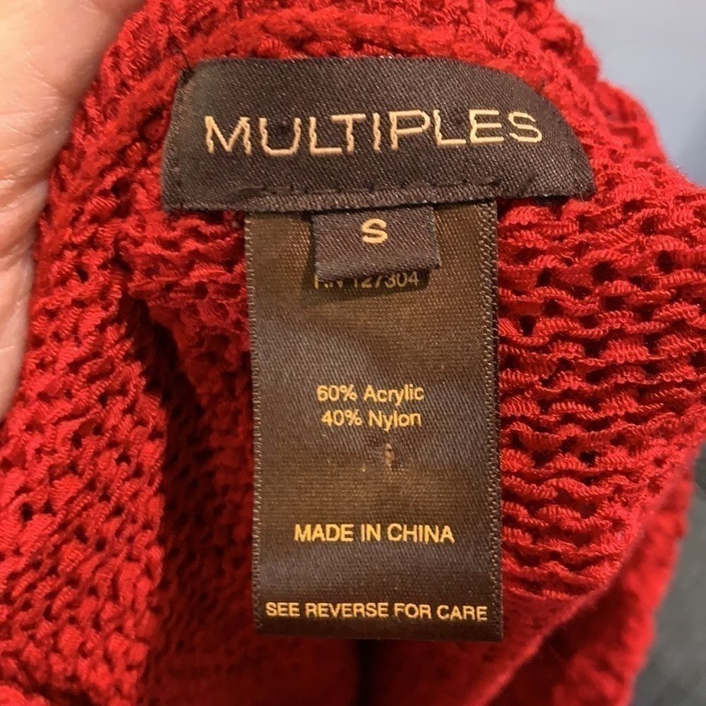 Multiples Red Sweater, Small - Picture 3 of 4